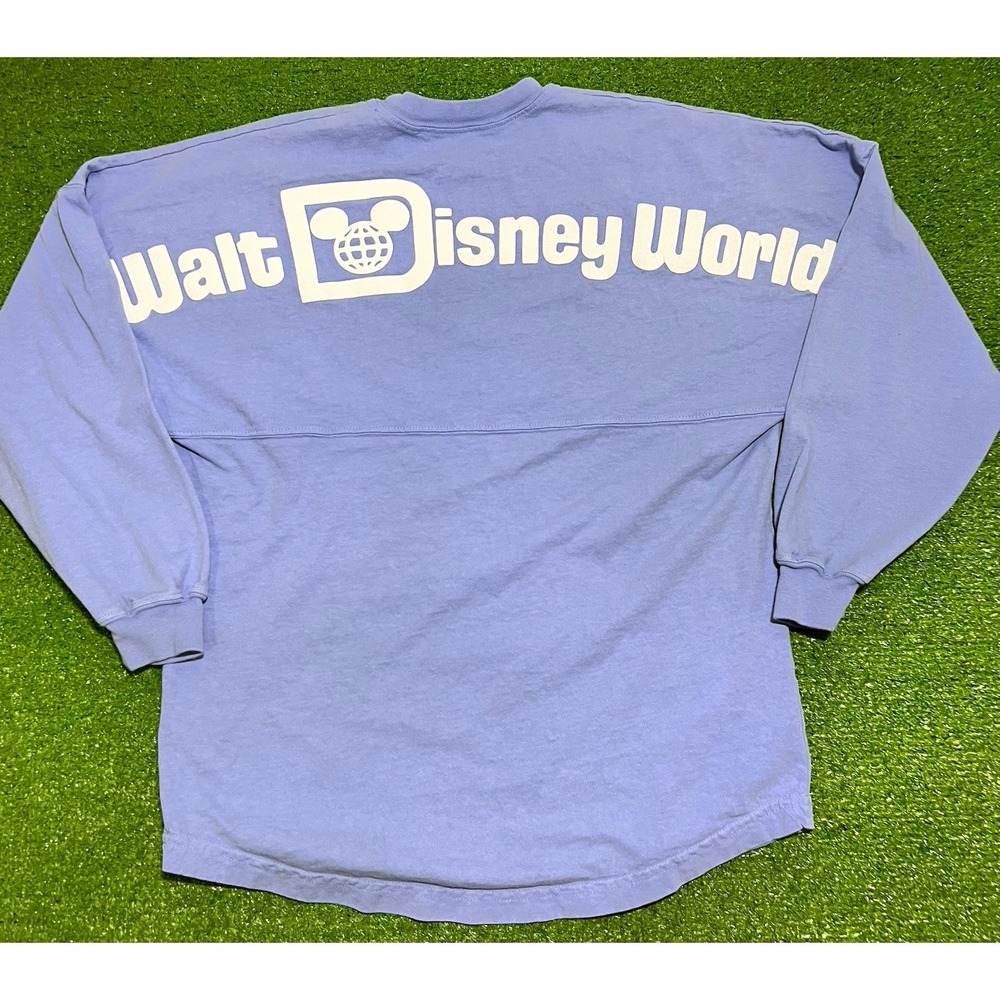 Disney World Spirit Jersey Periwinkle Blue Long Sleeve XS Walt Disney World Logo